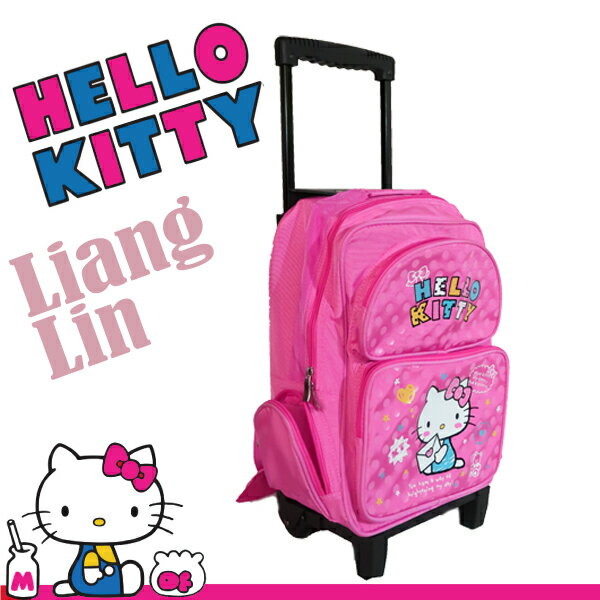 【Hello Kitty】 三段式拉桿書包/小學生後背拉桿書包407599