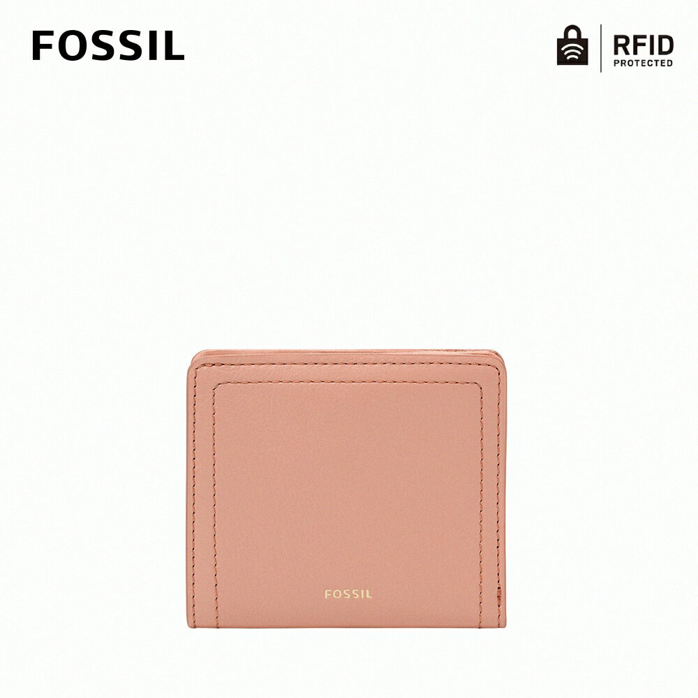 送禮首選★FOSSIL Logan 真皮RFID 防盜短夾-玫瑰粉色 SL7829505【美國時尚品牌】 附防塵袋+提袋【全館滿額折價★FOSSIL全系列包夾送美妝蛋】