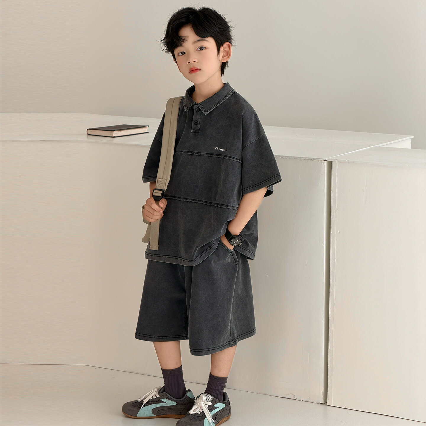 男童夏裝套裝2026新款中大兒童夏季薄POLO衫短袖衣服男孩夏款潮牌#Hi, 享樂百貨#