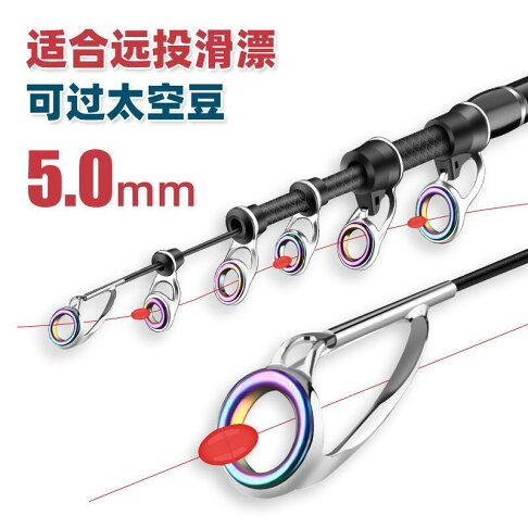 釣魚竿 台釣竿 釣竿 偷跑竿 翹班竿 筏釣 魚竿 日本進口碳素伸縮路亞竿 便攜式超輕M調振出式路亞竿套裝 3