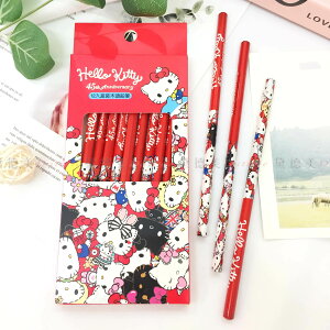 盒裝木頭鉛筆 12入-凱蒂貓 HELLO KITTY 三麗鷗 Sanrio 正版授權
