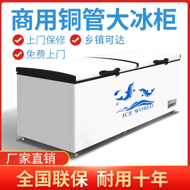【2496人收藏】冰櫃單溫商用家用大容量冷櫃冷藏冷凍櫃冷凍冰箱雙溫臥式超市雪糕-享樂