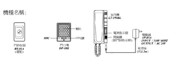 YUS俞氏 YUS-BL 二線式對講機 簡易1對1拉2線 樓上樓下對講 透天厝 別墅 工廠 店面 2