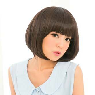 ☆雙兒網☆HOT!材質再升級新耐熱假髮【201AE】可愛爆表!小碎齊瀏海髮BOBO短髮