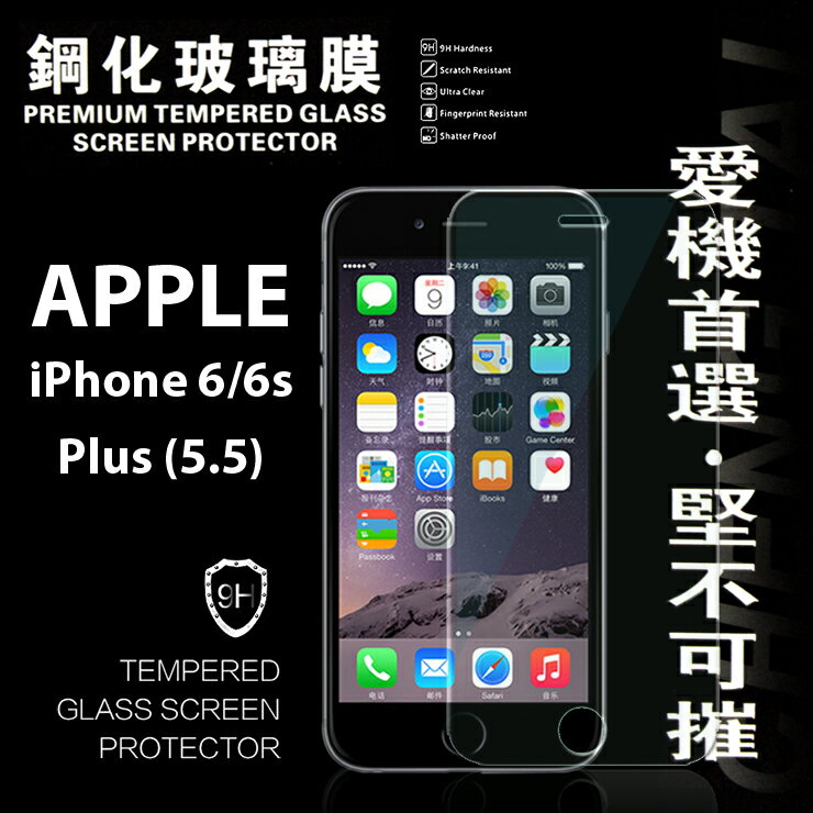【愛瘋潮】99免運 現貨 螢幕保護貼 Apple iPhone 6 Plus / 6S Plus 5.5吋 超強防爆鋼化玻璃保護貼 9H (非滿版)【APP下單4%點數回饋】