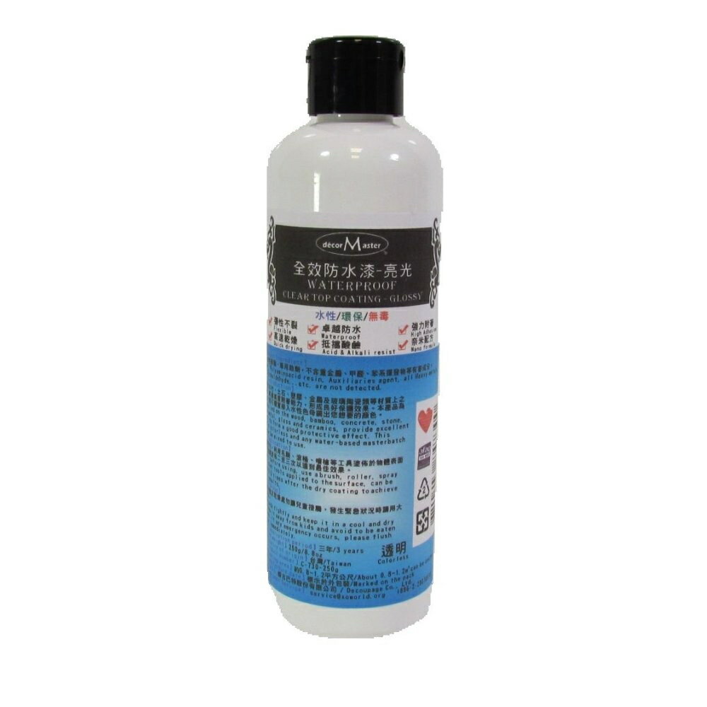 全效防水漆-亮光Waterproof Clear Top Coating-Glossy-250g-6瓶