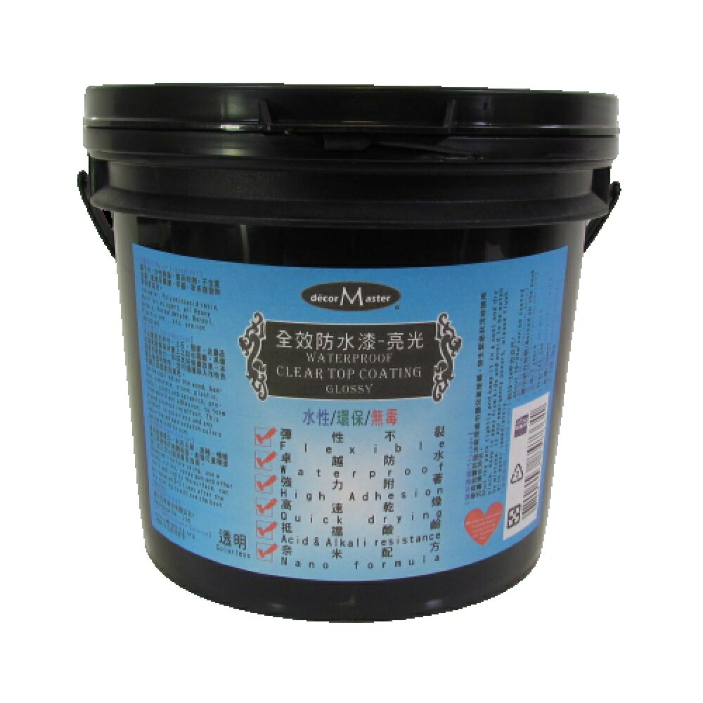 全效防水漆-亮光Waterproof Clear Top Coating-Glossy-4kg-1桶