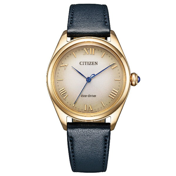 CITIZEN 星辰 L 女士系列 EM1143-14Z 光動能羅馬雙球面時尚女士腕錶 環保錶帶 33.0mm｜樂天全館特惠中★指定刷卡回饋10%