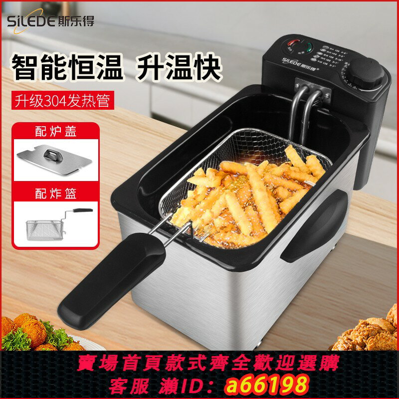 【臺灣公司 可開發票】斯樂得油炸鍋家用小電炸爐電炸鍋商用炸串薯條油條油炸機迷你炸鍋