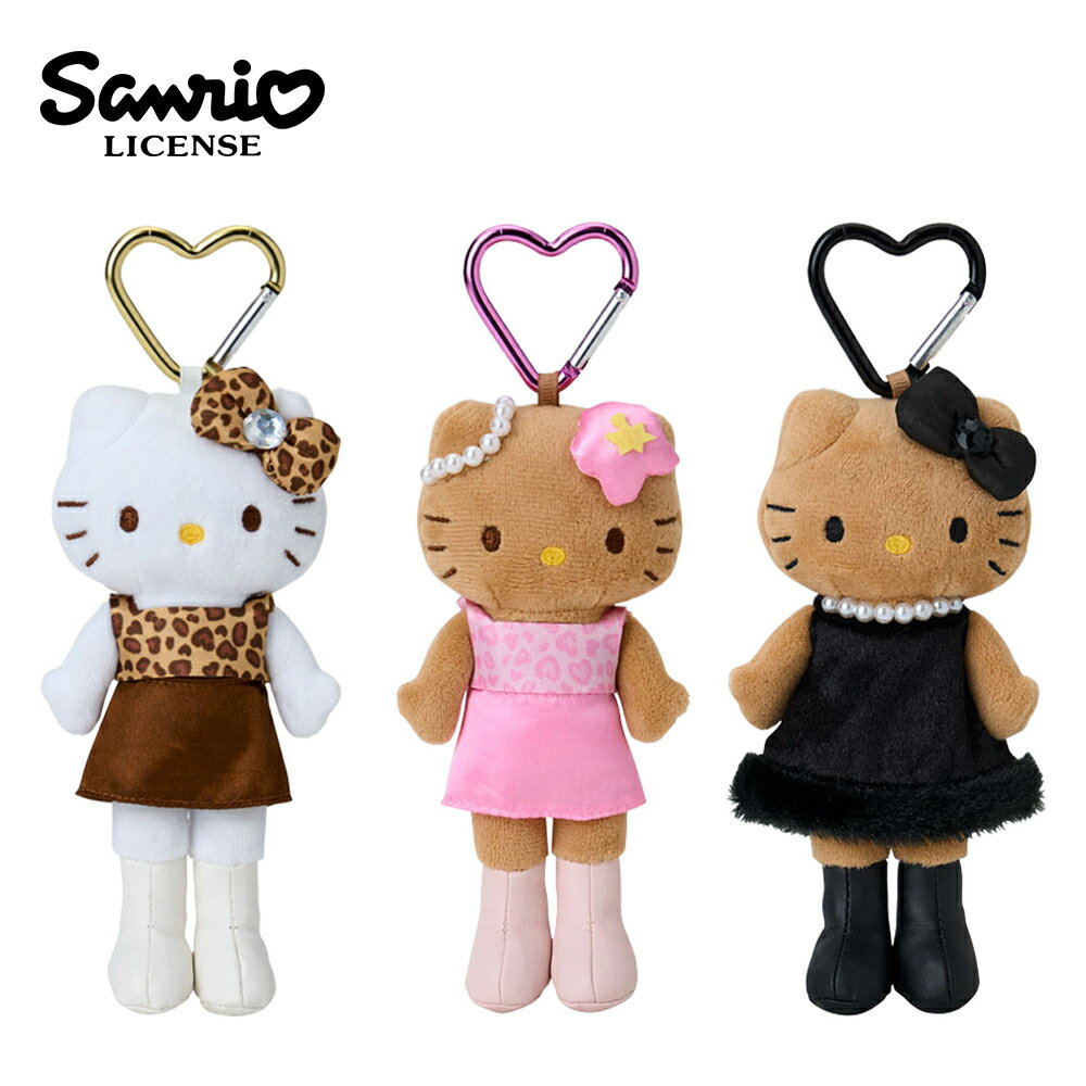【日本正版】凱蒂貓 長腿系列 玩偶吊飾 吊飾 娃娃 絨毛玩偶 豹紋 Hello Kitty 三麗鷗 Sanrio