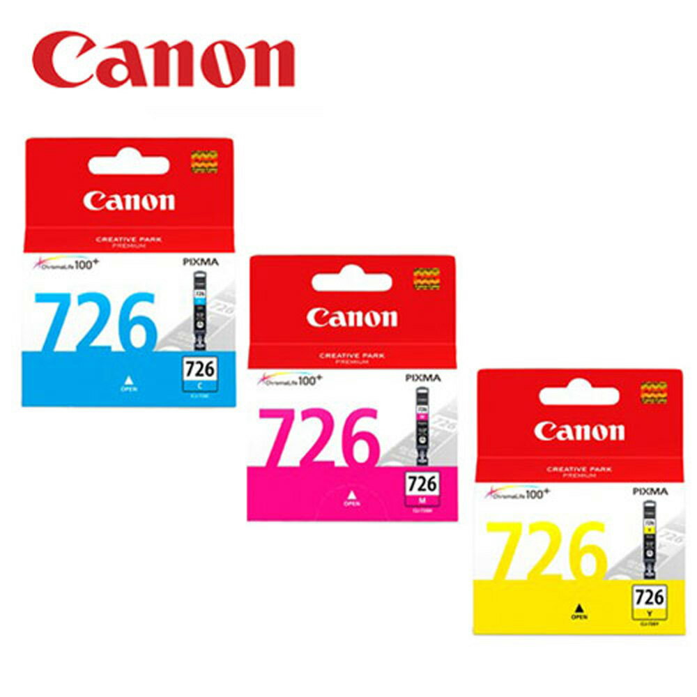 CANON CLI-726C/M/Y 原廠彩色墨水匣組合(3顆入)