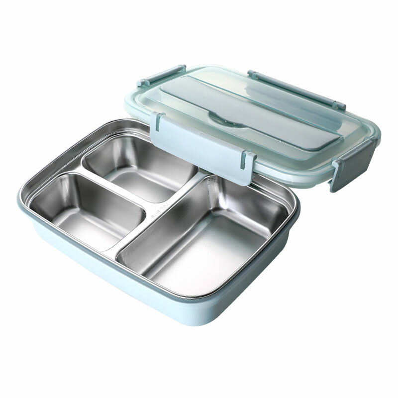 304不銹鋼保溫飯盒帶蓋學生成人加深大容量分隔防燙食品級便當盒