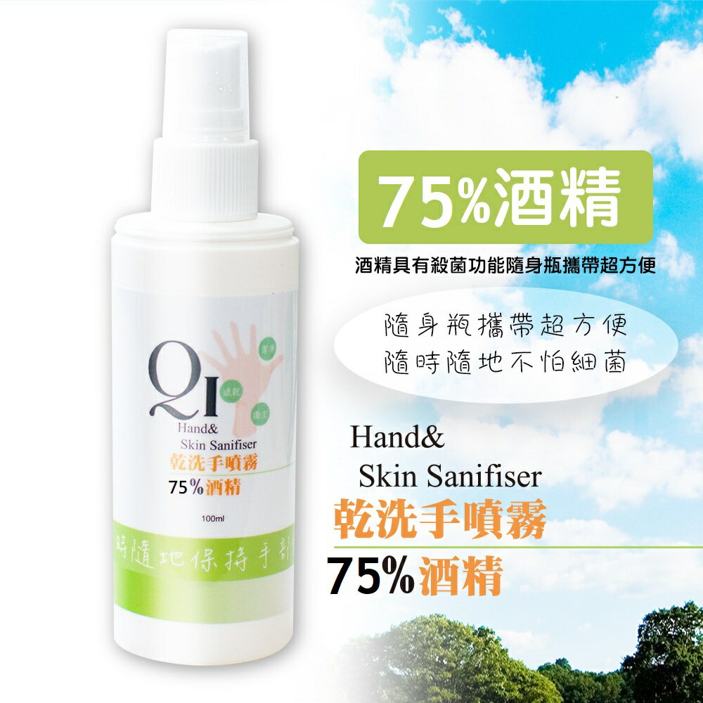 現貨限量 MIT乾洗手噴霧 100ml【QIDINA】