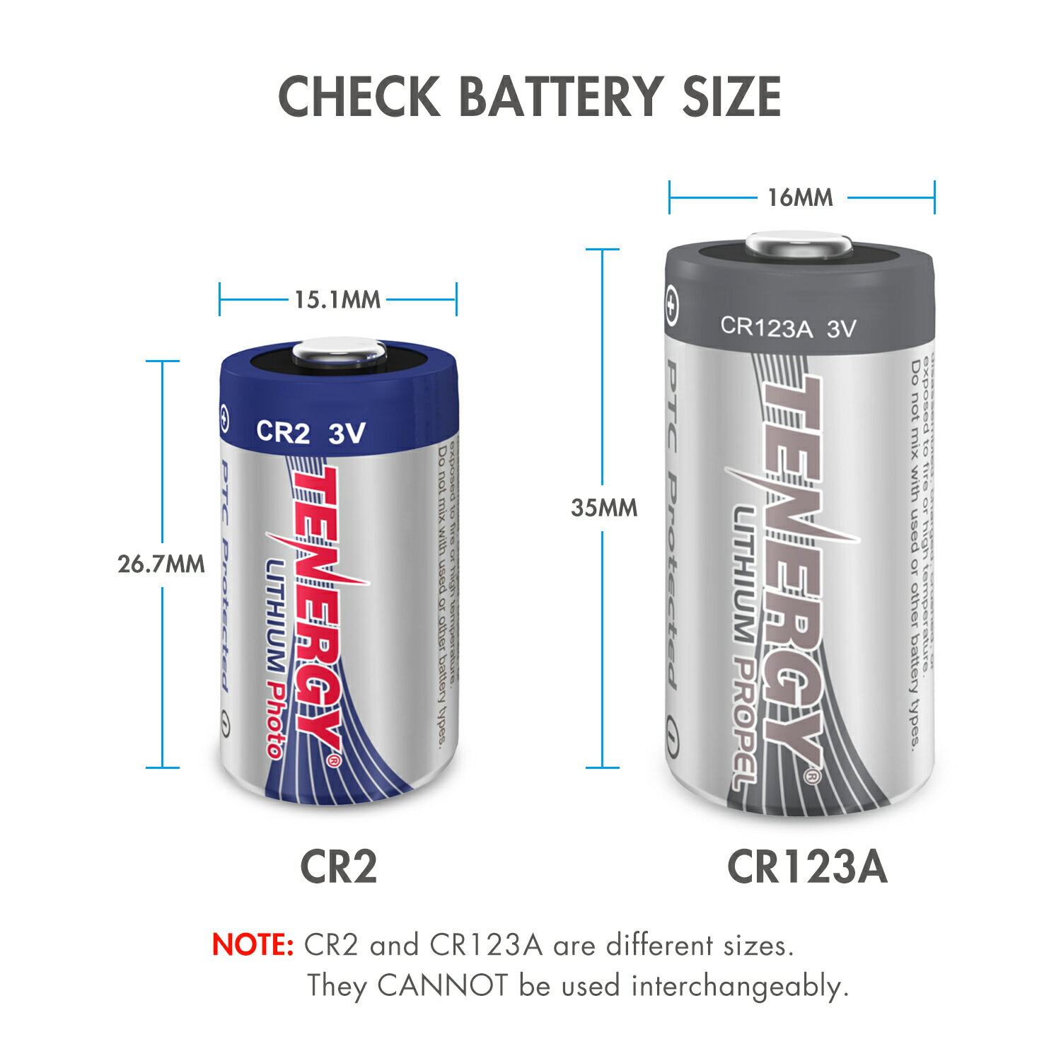 cr123a battery dimensions