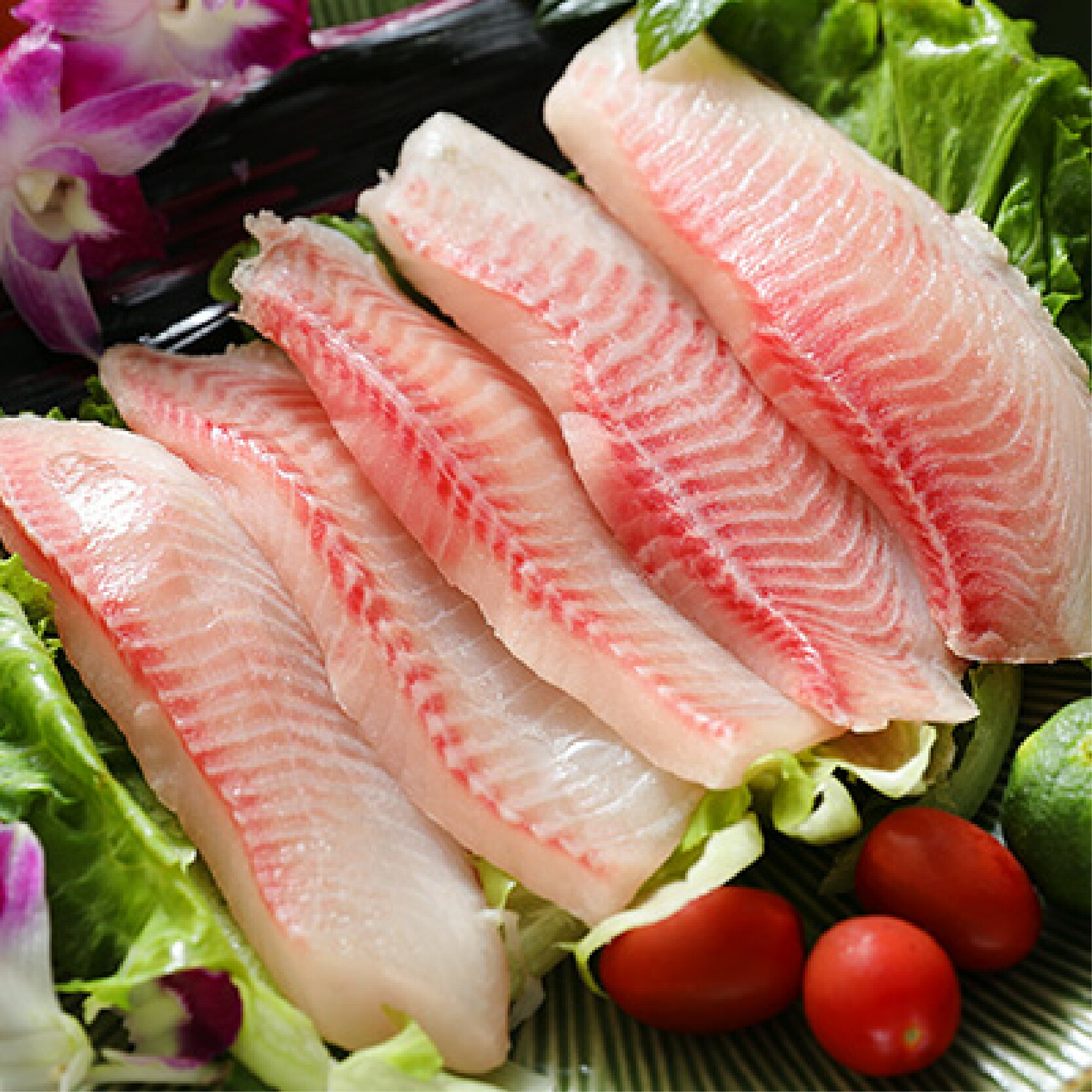【台灣 鯛魚排】後背肉( 450 g±10%) 居家上班優選食材  鯛魚背肉片, 沒有魚刺  /  富含不飽和脂肪酸DHA / SGS檢驗合格/  ►健身、烤肉/上班族推薦人氣單品  火鍋料首選  【觀大上鮮】週一到週五中午前下單 隔日到貨