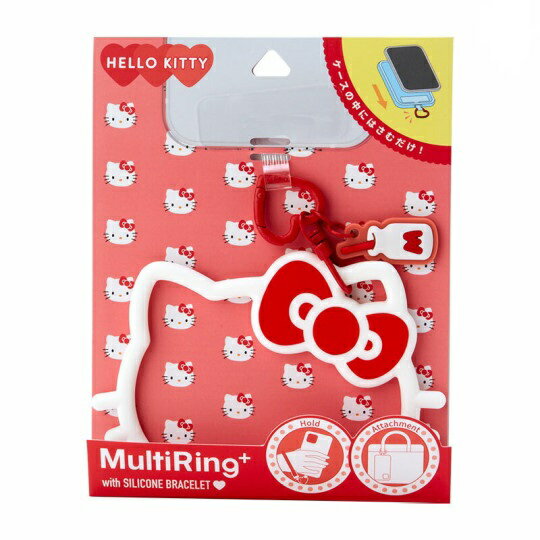 【震撼精品百貨】Hello Kitty 凱蒂貓~日本SANRIO三麗鷗 KITTY矽膠造型手機手腕環-大頭款*55177