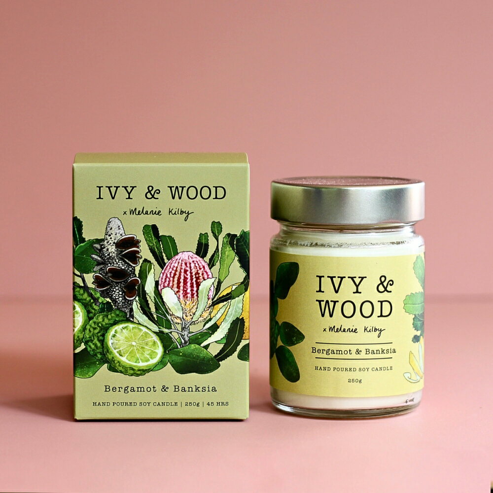 佛手柑與澳洲忍冬香氛蠟燭 -【IVY&WOOD】天然手作香氛-母親節-現貨直出