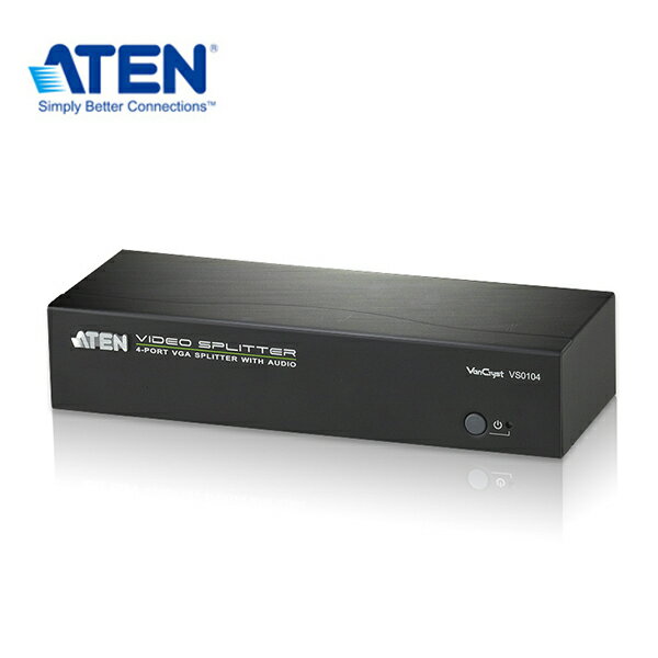 【預購】ATEN VS0104 4埠VGA/音訊分配器 (頻寬450MHz)