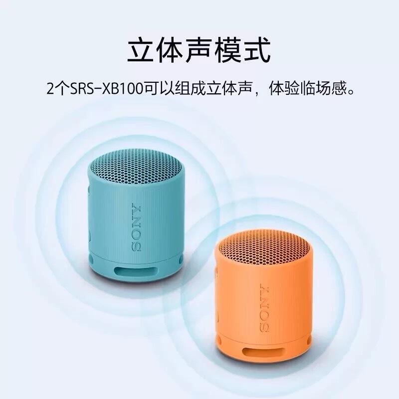 /索尼SRS-XB100無線音箱重低音便攜式戶外防水小鋼音響