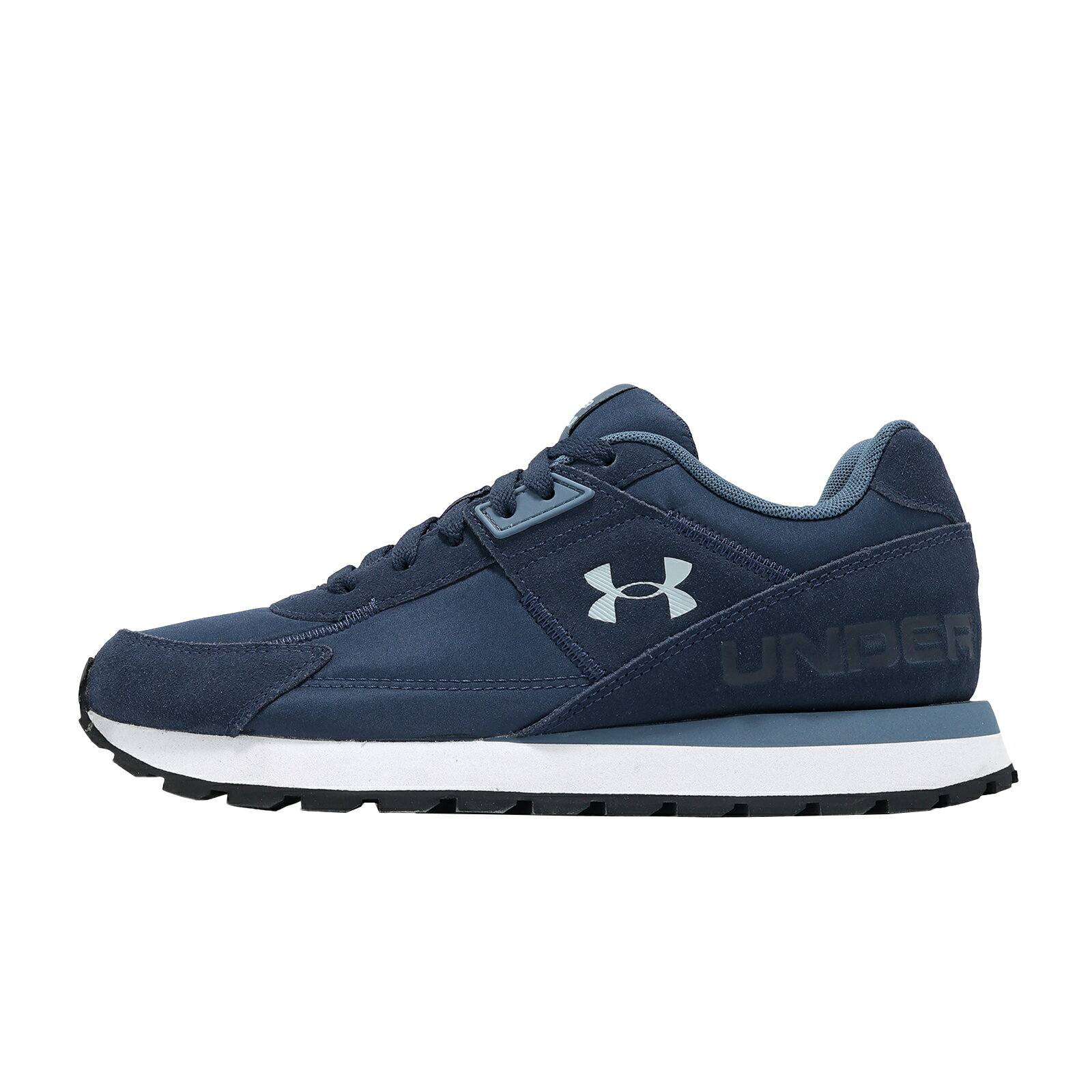 Under Armour UA 休閒鞋 Essential Runner 男鞋 藍 復古 麂皮 運動鞋 3028408403