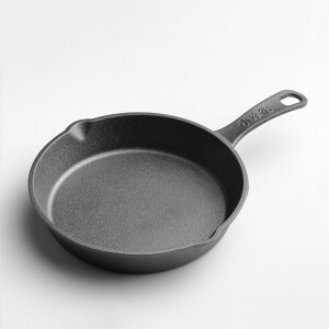 平底鍋 鑄鐵一體成型平底鍋生鐵煎鍋無涂層不粘鍋迷你多用鍋