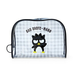 【震撼精品百貨】Bad Badtz-maru_酷企鵝~日本三麗鷗sanrio 酷企鵝方形透明化妝包(黑方格款)*93320