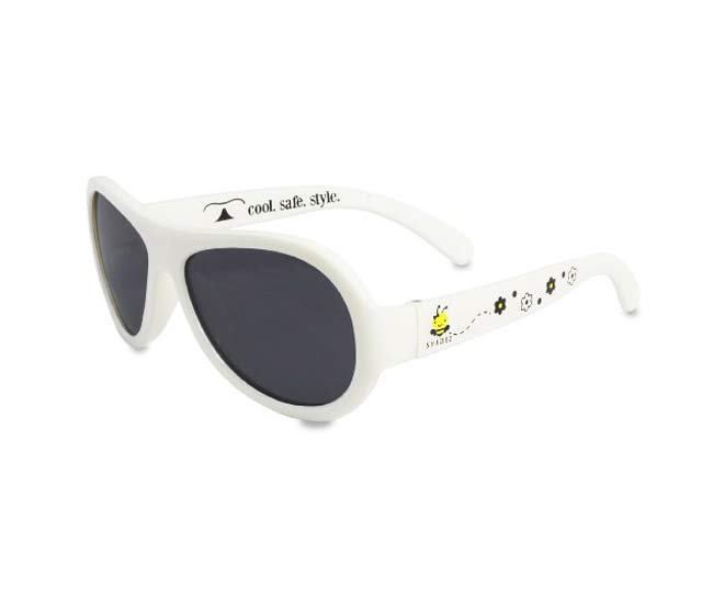 瑞士SHADEZ 設計款太陽眼鏡~0~3歲(白色蜜蜂)