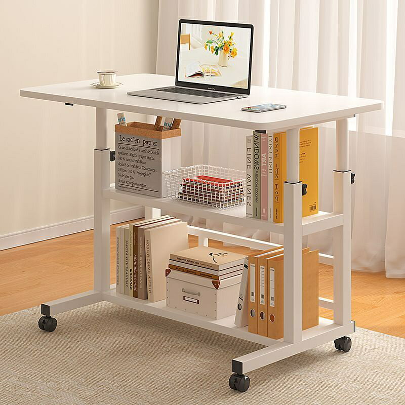 【New】可移動 簡易升降筆電桌 床上書桌置地用 移動懶人桌 床邊電腦桌