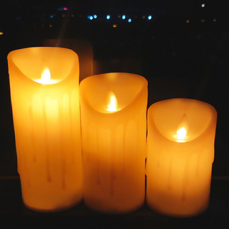 ins網紅生日浪漫求婚電子蠟燭燭光晚餐擺件遙控款蠟燭燈氣氛裝飾
