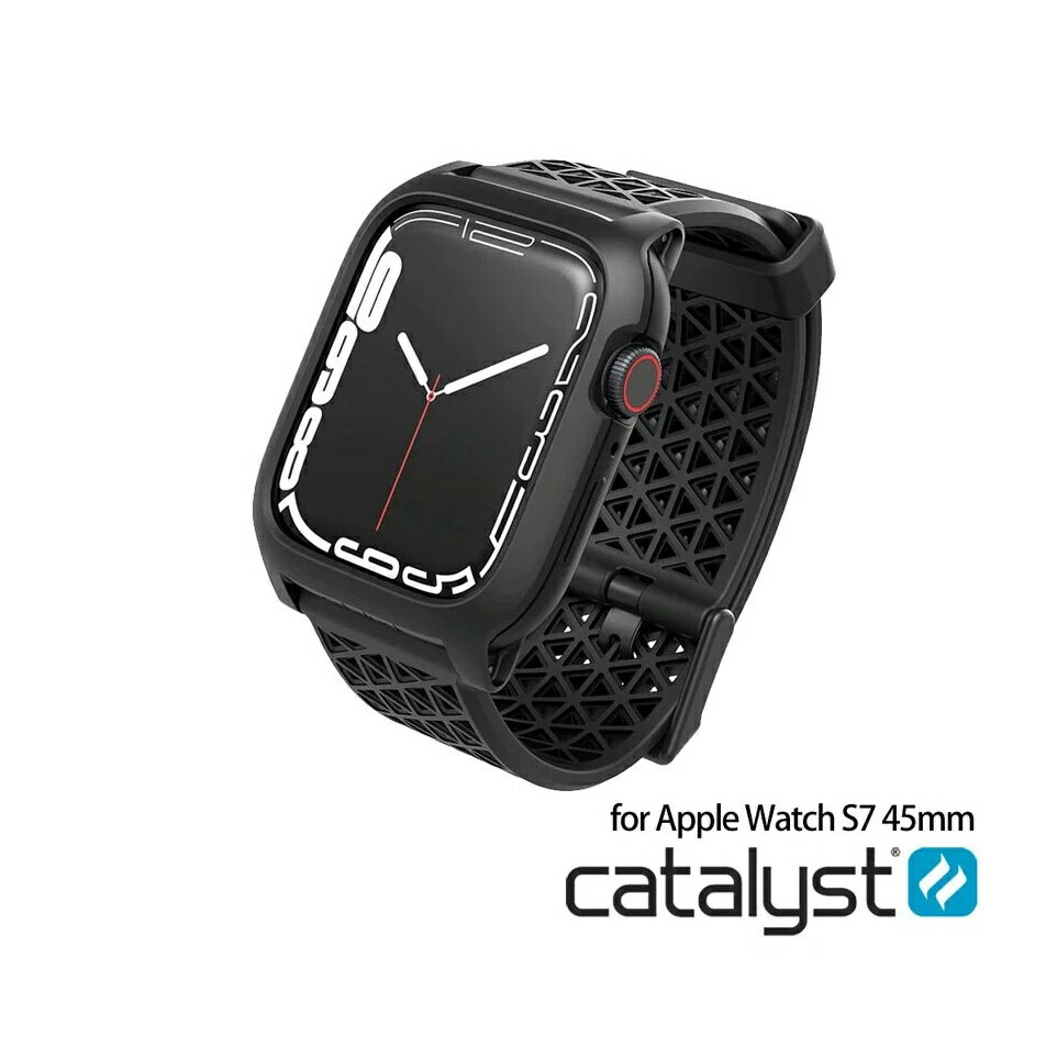 CATALYST Apple Watch S7 45mm 耐衝擊防摔保護殼(含錶帶)-黑色