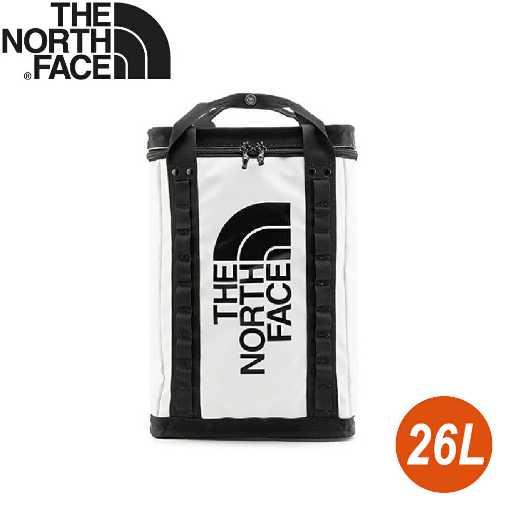 【The North Face 26L EXPLORE FUSEBOX 後揹包《黑/白》】3KYF/雙肩揹包/電腦包/休閒揹包