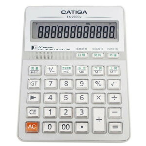 CATIGA 中文語音計算機 TA-2000x 12位數/一台入(促399) 會說話計算機 時鐘計算機 會講話計算機 3年保固-信力
