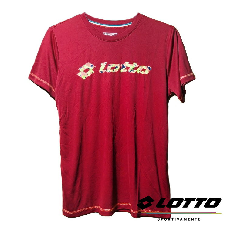 LOTTO樂得-義大利第一品牌 男款經典LOGO排汗上衣 [0472] 暗紅 MIT台灣製造【巷子屋】