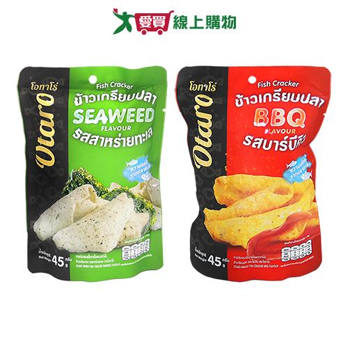 OTARO香酥魚片餅系列(海苔/BBQ)(45G/包)【愛買】