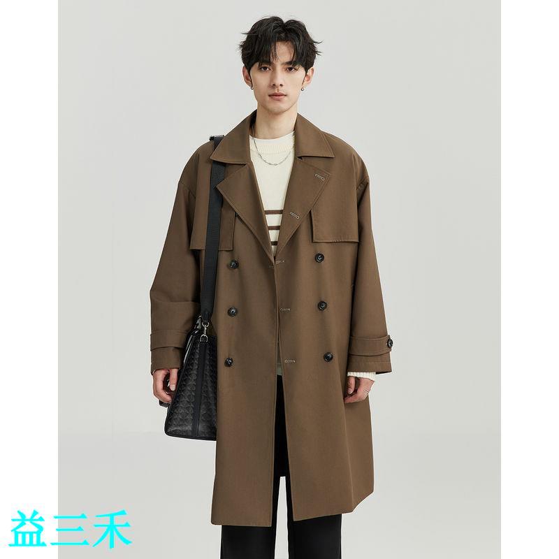 【風衣集合4】伯爵卓爾特價風衣經典秋季翻領長款外套英倫潮流-益三禾