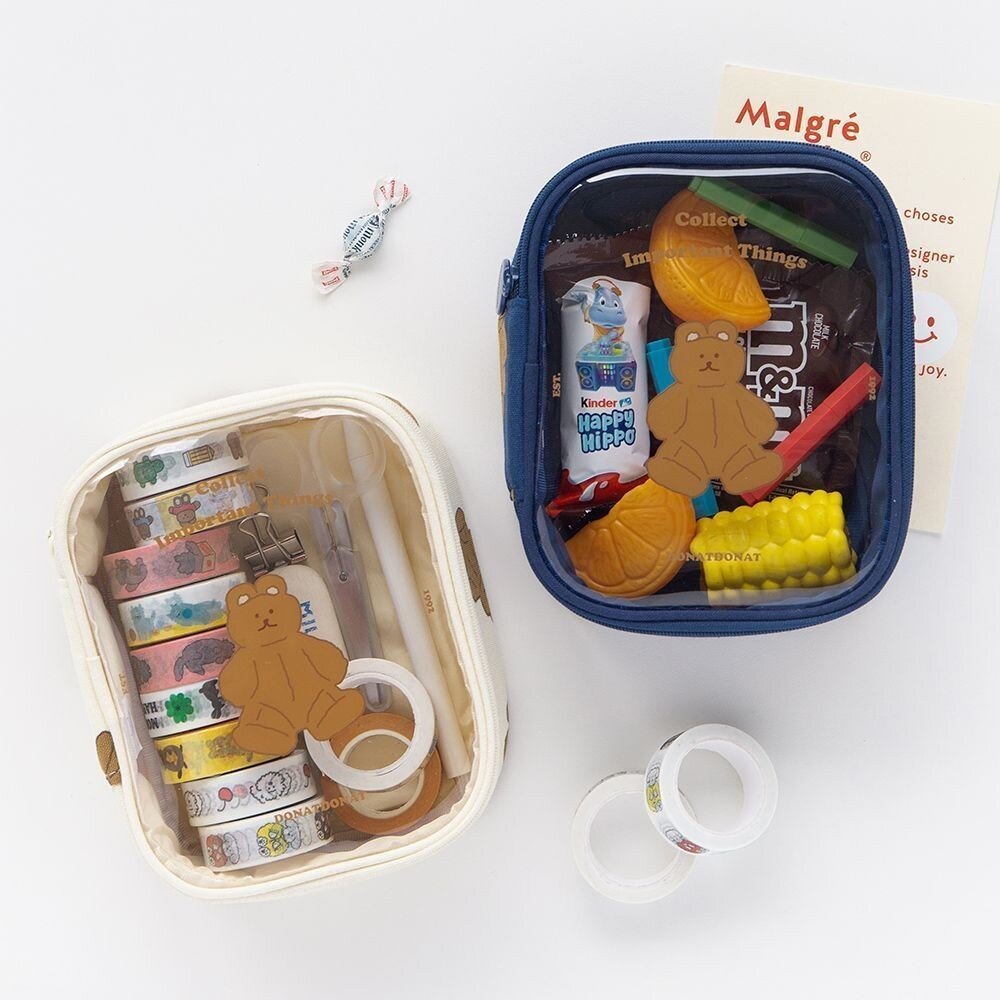 韓國文創 Romane 可愛收納包 透明娃包 鉛筆盒 化妝包 筆袋 小物收納包 PVC防水 - 日本進口 韓國文創 Romane 可愛收納包 韓國代購 透明娃包 鉛筆盒 化妝包 日本代購 筆袋 小物收納包 PVC防水 韓國Romane 韓國文創品牌