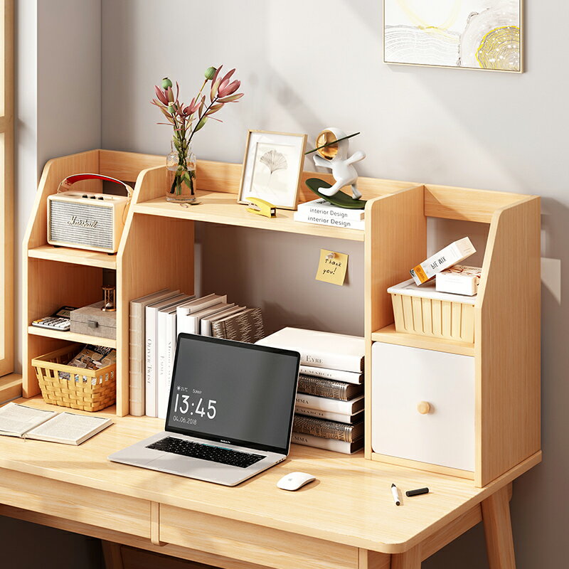 桌上書架簡易多層置物架簡約現代學生書桌收納架家用小型架子書柜