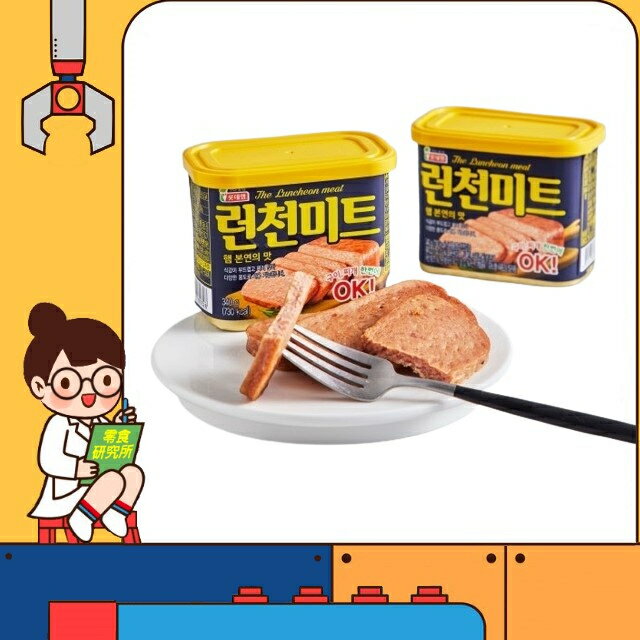 【零食研究所】韓國 樂天 Lotte Foods 午餐肉 340g 部隊鍋 罐頭 配料 韓式火腿罐頭 火腿肉 午餐肉罐