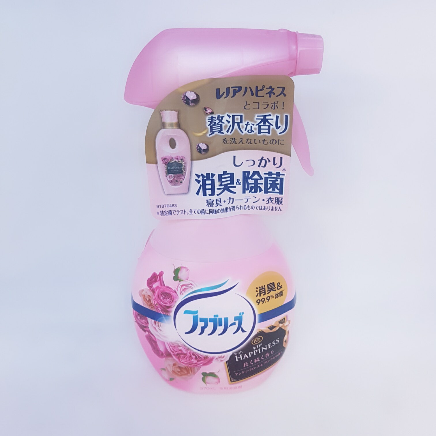 P&G 99.9% 除菌布類香氛噴劑-古典玫瑰味-370ml瓶