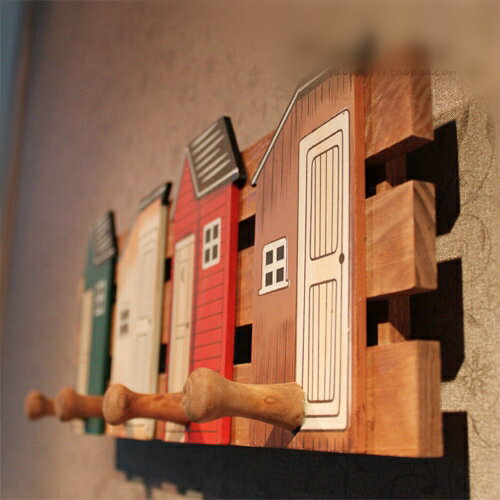 實木簡約鉤子房屋掛鉤家居木質裝飾掛鉤衣帽鉤創意掛衣架壁掛牆壁 雙十二購物節