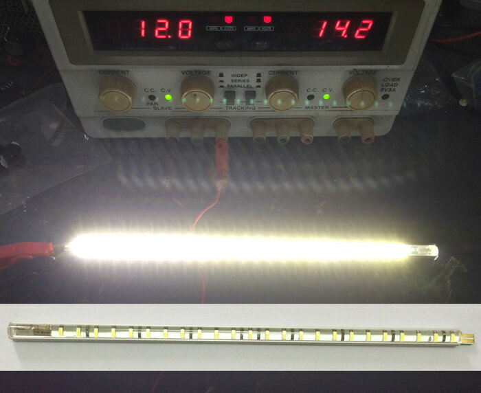 小裝飾機箱電腦燈箱度貼片汽車高亮燈條燈板led白光12v燈帶燈珠燈