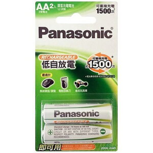 【史代新文具】國際牌Panasonic 3號 低自放充電電池 (2個/卡)