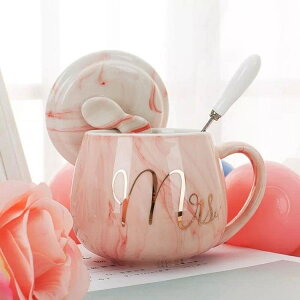 馬克杯 創意馬克杯帶蓋勺潮流個性杯子女陶瓷INS北歐水杯家用牛奶咖啡杯
