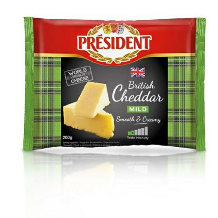 總統牌麥克連蘇格蘭溫和白色切達乳酪 Mild White Cheddar 200g/塊
