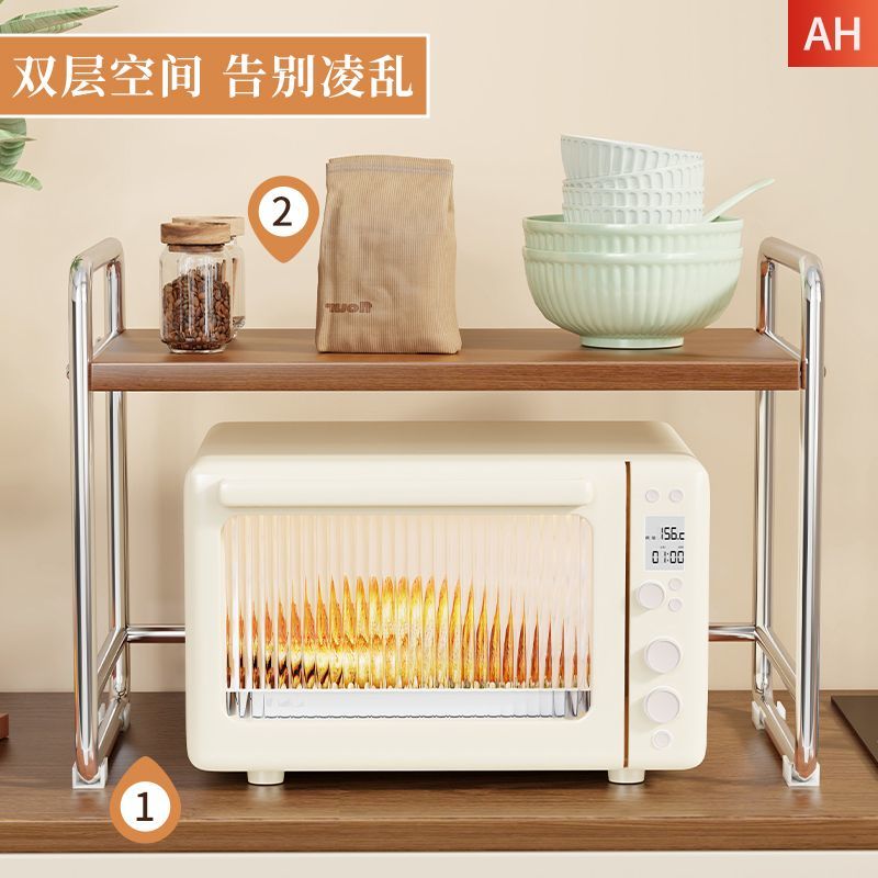 免運 可開票 廚房置物架微波爐架子烤箱電飯煲收納架家用臺面多功能分層整理架