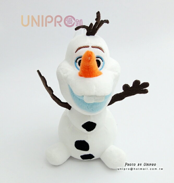 【UNIPRO】迪士尼 冰雪奇緣 FROZEN 雪寶 Olaf 19cm 坐姿 絨毛玩偶 娃娃 正版授權 雪人