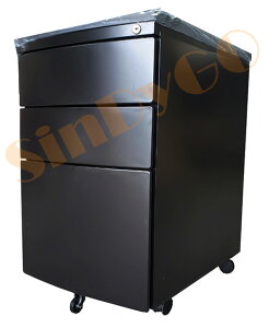 【鑫蘭家具】圓弧活動櫃 H65公分 黑色 移動櫃 收納櫃 公文櫃