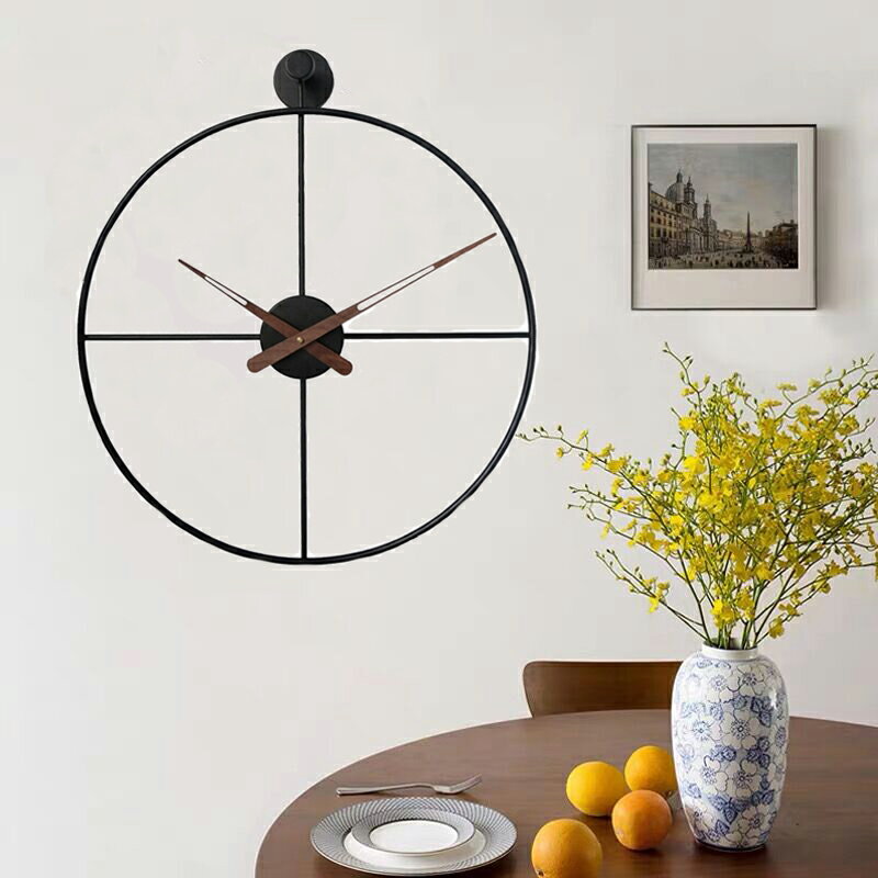 現代簡約西班牙掛鐘北歐極簡時尚創意鐘表客廳家用超大掛墻時鐘
