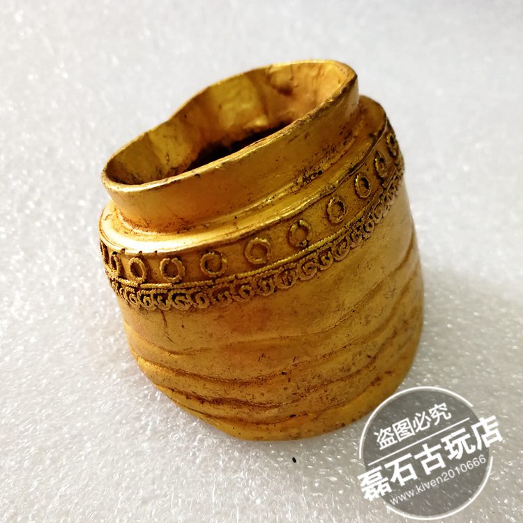 古玩錢幣收藏漢代老金器金錠 御賜馬蹄金 仿古金塊元寶庫銀擺件