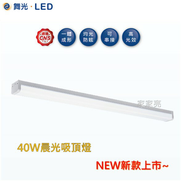 舞光 LED 吸頂燈 晨光 4尺 40W 白光 一體吸頂燈 高亮度 防眩 不刺眼 可串接 高光效 4呎 40瓦 (A Light)